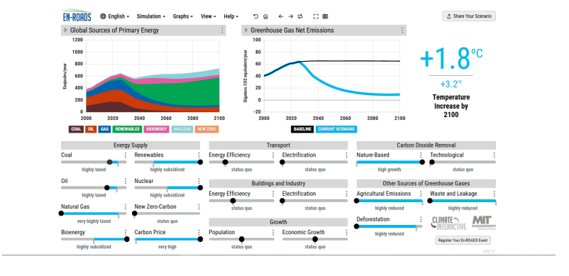 Climate forecasting and optimization project screenshot
